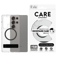 CARE Feature Case Clear w. Kickstand & QI Galaxy S25...