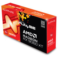 RX 9060 XT 8GB SAPPHIRE Radeon Pulse Gaming OC GDDR6