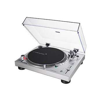 Audio-Technica AT-LP120X Direktangetriebener Plattenspieler. silber