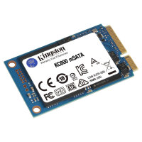 Kingston KC600 - verschlüsselt - 256 GB - intern - mSATA - SATA 6Gb/s - 256-Bit-AES - TCG Opal Encryption. Self-Encrypting Drive (SED)