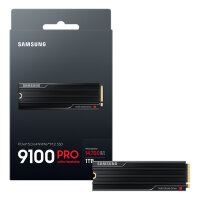M.2. SAMSUNG 9100 PRO Heatsink NVMe 1TB PCIe 5.0 14.700 MB/s Lesen 13.300 MB/s Schreiben Interne SSD fr PC-Gaming