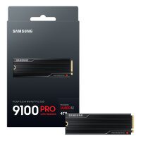 M.2. SAMSUNG 9100 PRO Heatsink NVMe 4TB PCIe 5.0 14.800 MB/s Lesen 13.400 MB/s Schreiben Interne SSD fr PC-Gaming