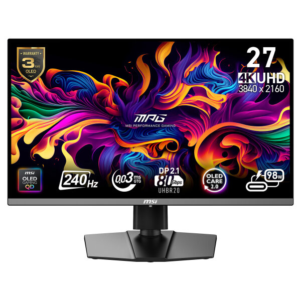 27"(68.6cm)TFT MSI MPG OLED 272URXDE QD-OLED 9S6-3CD79A-016 retail