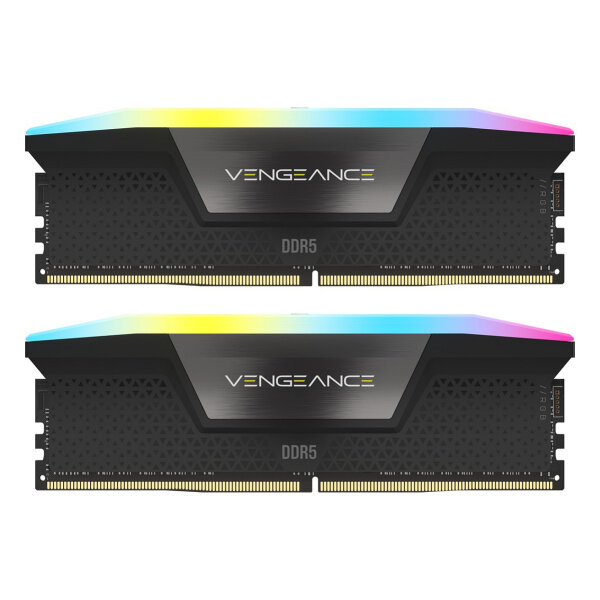32 GB Corsair DIMM 6200 (2x 16 GB) Dual-Kit (schwarz. CMH32GX5M2B6200C36. Vengeance RGB. INTEL XMP)