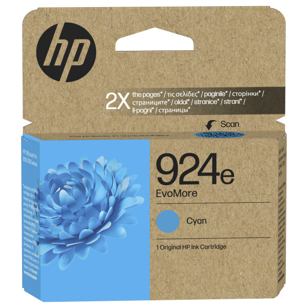 HP 924e EvoMore Cyan Original Ink Cartridge