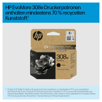 HP 308e EvoMore Black Original Ink Cartridge