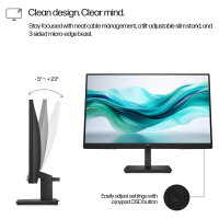 HP Series 3 Pro 322pf 54,61cm 21,5Zoll FHD 250nits HDMI DP VGA (EU)