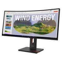 86,4cm/34" (3440x1440) Lenovo ThinkVision T34WD-40 21:9 WQHD VA Curved 4ms 120Hz HDMI DisplayPort USB-C USB-A RJ45 VESA Kensington