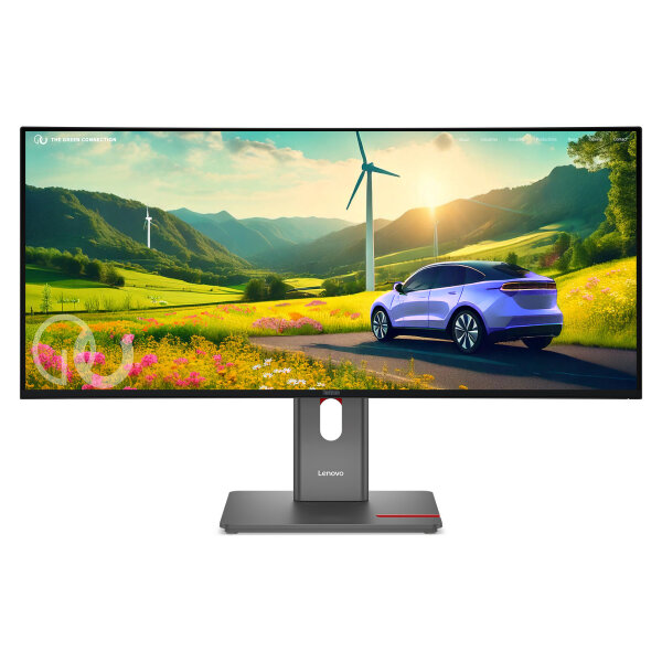86,4cm/34" (3440x1440) Lenovo ThinkVision P34WD-40 21:9 WQHD IPS 4ms 120Hz HDMI DisplayPort USB-C USB-B USB-A RJ45 VESA Speaker Curved