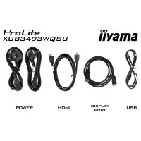86,7cm/34" (3440x1440) iiyama ProLite XUB3493WQSU-B6 21:9 IPS 1ms 120Hz HDMI DisplayPort USB VESA Speaker HDR Black