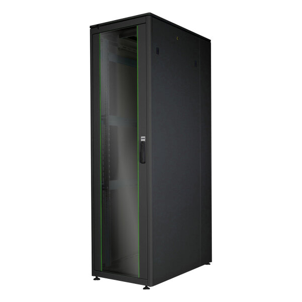 DIGITUS Netzwerkschrank Unique 42HE 2053x600x1000mm schwarz (Speditionsversand)