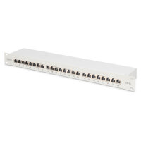 DIGITUS Patchpanel 1HE 24-Port Cat6a geschirmt lichtgrau