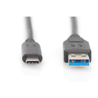 DIGITUS USB 3.0 Anschlusskabel Typ C -A St/St 1.0m, sw