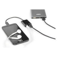 DIGITUS USB 3.1 Verteilerkabel Typ C-Klinke St/Bu/Bu 0.2m sw