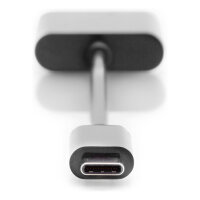 DIGITUS USB 3.1 Verteilerkabel Typ C-Klinke St/Bu/Bu 0.2m sw