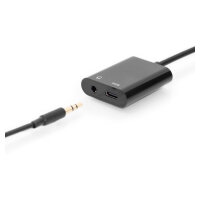 DIGITUS USB 3.1 Verteilerkabel Typ C-Klinke St/Bu/Bu 0.2m sw