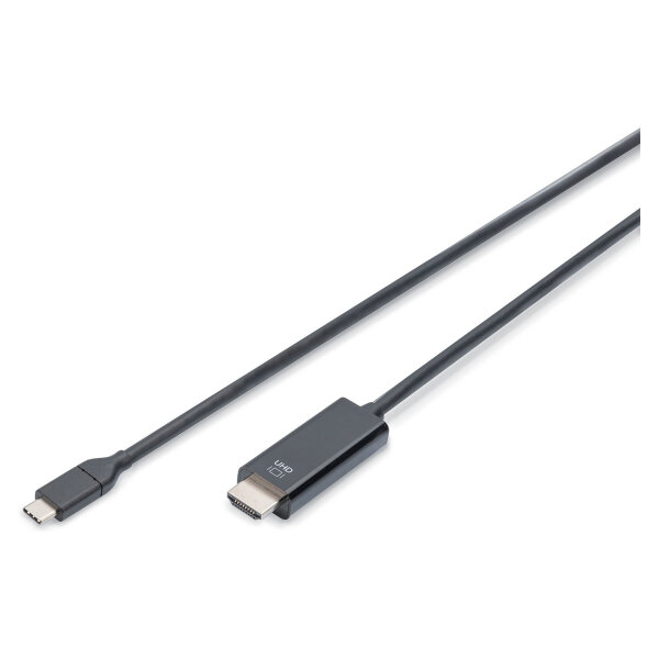 DIGITUS USB C Adapterkabel Typ C -HDMI A 4K St/St 5.0m, sw