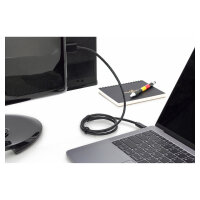 DIGITUS USB C Adapterkabel Typ C -HDMI A 4K St/St 5.0m, sw