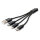 DIGITUS 3-in-1 Ladekabel USB A Lightning + Micro USB + USB-C