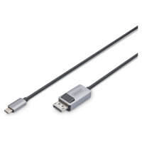 DIGITUS USB 3.2 Anschlusskabel Typ C --> DP St./St. 1m schw.