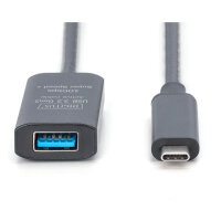 DIGITUS Verlängerungskabel USB-C->USB-A St./Bu....