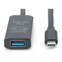 DIGITUS Verlängerungskabel USB-C->USB-A St./Bu....