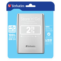 2,5" Verbatim 8.9cm 2TB USB 3.0 Storen Go Silver retail