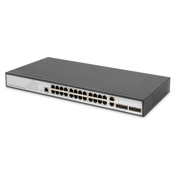 DIGITUS Switch 24-Port Gigabit Managed schwarz