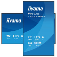 IIYAMA 189.3cm(75") LH7575UHS-B2AG 16:9 3xHDMI+DP+2xUSB (Speditionsversand)