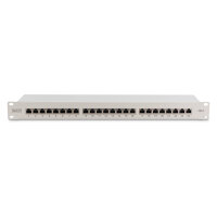 DIGITUS Patchpanel 1HE 24-Port Cat6 geschirmt grau