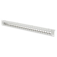 DIGITUS Patchpanel 1HE 24-Port Modular Patchpanel grau