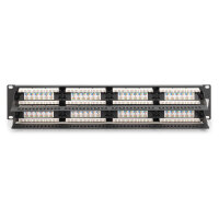 DIGITUS Patchpanel 2HE 48-Port Cat6 ungeschirmt schwarz