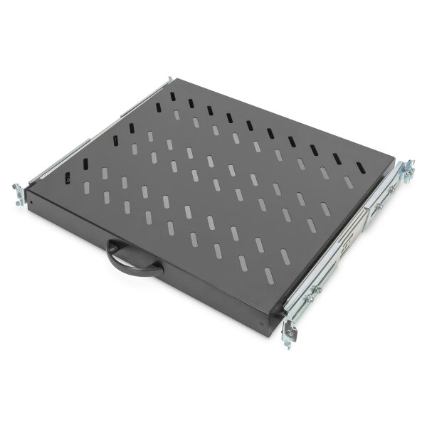 DIGITUS Fachboden 1HE 30x483x385mm bis 25kg schwarz auszieh
