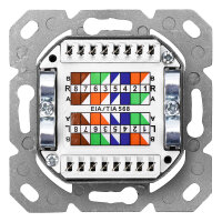 DIGITUS RJ45Dose Cat6 2xRJ45 geschirmt Aufputz Signalweiß