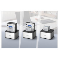 DIGITUS Docking USB ->2x 2,5"/3,5" SATA HHD, SSD silber