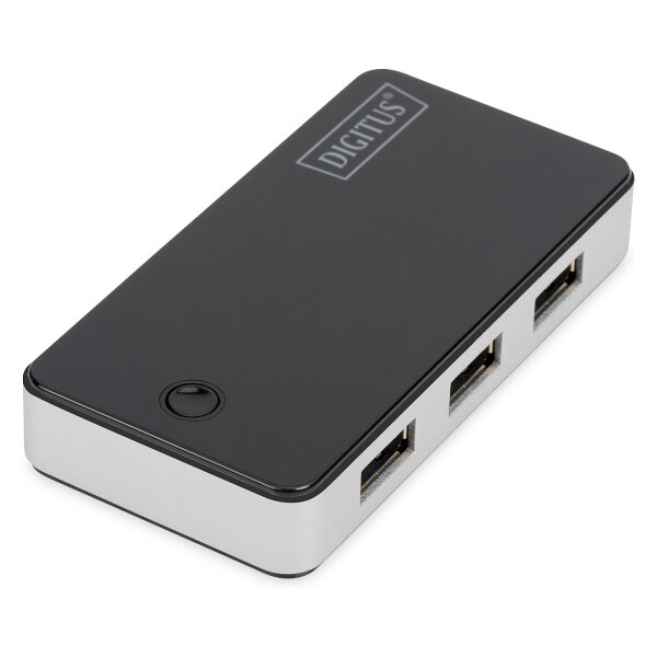 DIGITUS USB-Hub 4-Port 3.0->4xA3.0 m.Netzteil schwarz