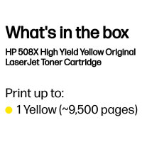 HP 508X original Toner cartridge CF362X yellow 9.500 pages high capacity