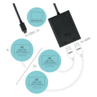 I-TEC USB-C 4K DUAL HDMI ADPTR