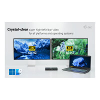 I-TEC Universal Intelligent Dual Display DS 2xHDMI 2xDP 1xGLAN 2xUSB-C Gen2 3xUSB-A Gen2