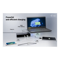 I-TEC Universal Intelligent Dual Display DS 2xHDMI 2xDP 1xGLAN 2xUSB-C Gen2 3xUSB-A Gen2