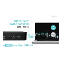 I-TEC Universal Intelligent Dual Display DS 2xHDMI 2xDP 1xGLAN 2xUSB-C Gen2 3xUSB-A Gen2