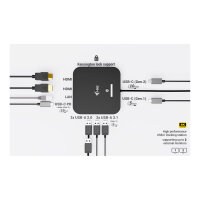 I-TEC USB-C Dual HDMI DS 2xHDMI 1xGLAN 2xUSB-A 3.2 2xUSB 2.0 1xUSB-C Gen2 1xUSB-C Gen1 k 1x100W USB-C PD+Charger 100W