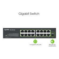 16P Zyxel GS1100-16 V3 RM