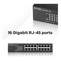 16P Zyxel GS1100-16 V3 RM