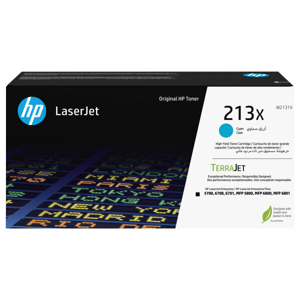 HP 213X Cyan Original LaserJet Toner Cartridge