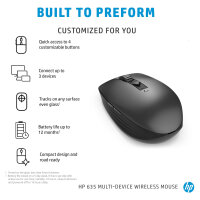 HP Multi-Device 635 Black Wireless Mouse