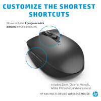 HP Multi-Device 635 Black Wireless Mouse