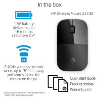 HP Maus Z3700 kabellos schwarz