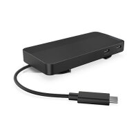 D Lenovo USB-C Dual Display Travel Dock with Adapter
