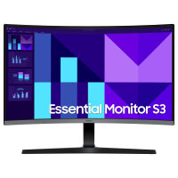 68,0cm/27" (1920x1080) Samsung Essential S3 S39GD S27D396GAU 16:9 FHD VA Curved 4ms 100Hz D-Sub HDMI VESA Speaker Black